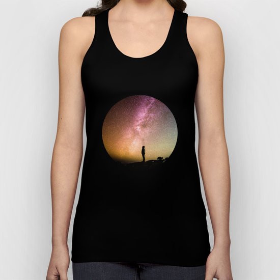 silhouette man stars Unisex Tank Top
