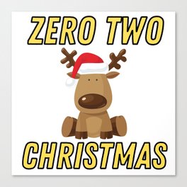 Zero Two Christmas Reindeer - Ugly Sweater Merry Xmas Canvas Print