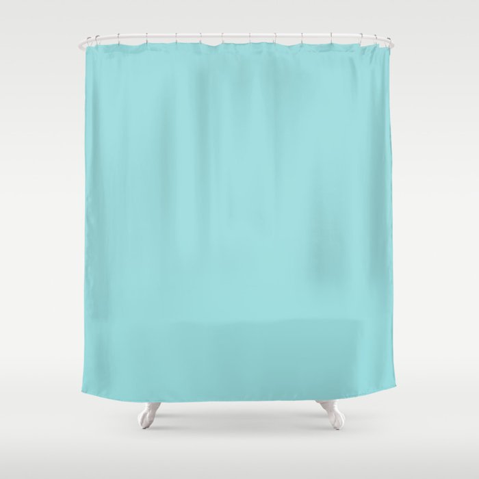 Solid Color LIGHT TEAL Shower Curtain
