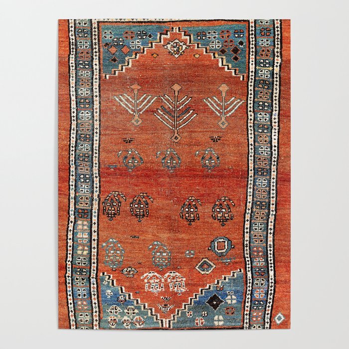 Bakhshaish Azerbaijan Northwest Persian Carpet Print Poster
