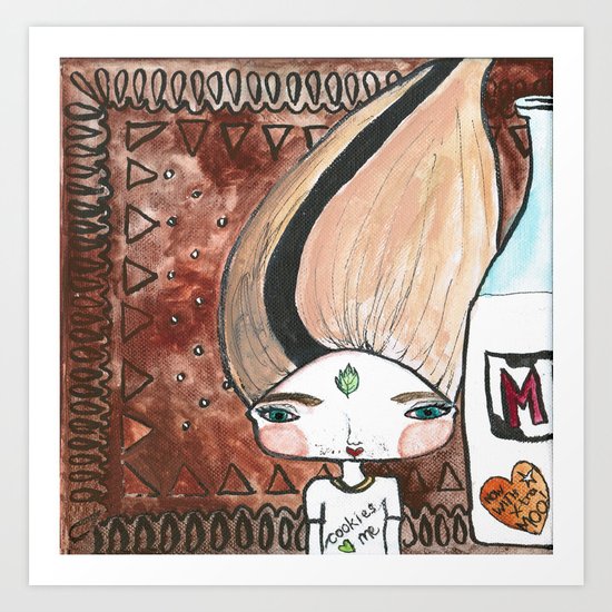 Milk & Cookies Bhoomie Art Print