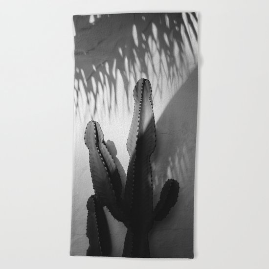 Monochrome SoCal Shadows Beach Towel