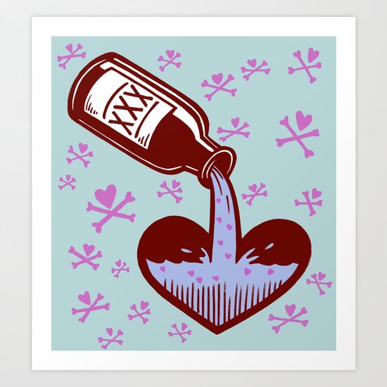 Drunkenheart Art Print