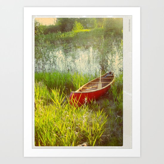 Little Red Canoe Art Print