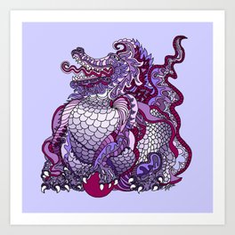 Dragon Royal Purple Art Print