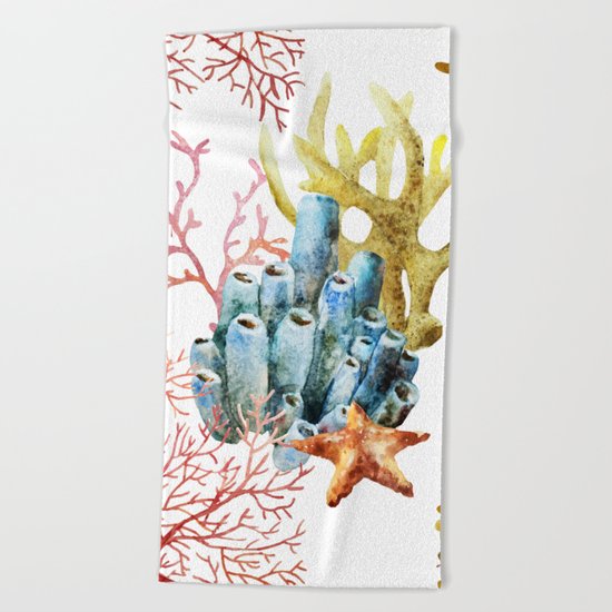 Sea Life Pattern 11 Beach Towel