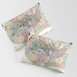  Washington City and surrounding country - 1891 vintage pictorial map  Pillow Sham