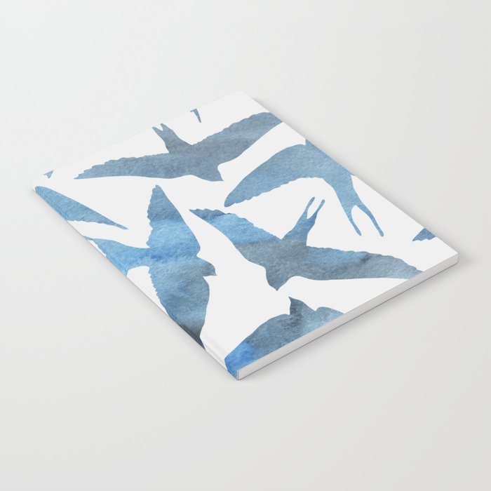 Watercolor blue birds Notebook