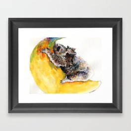 Koala on the Moon Framed Art Print