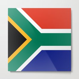 flag south africa, African,Afrikaans,Mandela,apartheid, Johannesburg,Soweto,Pretoria,Durban,Tembisa Metal Print