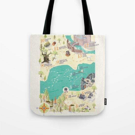 Princess Bride Discovery Map Tote Bag