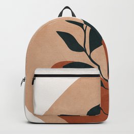 Soft Shapes II Backpack | Color, Leaf, Sun, Art, Nature, Geometry, Line, Geometric, Spring, Minimal 