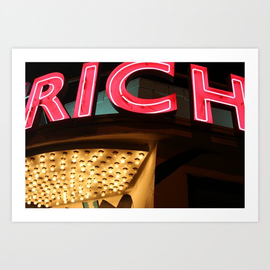 My life is Rich Art Print