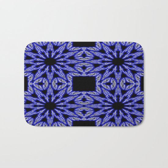 Blue & Black Electric Color Burst Bath Mat