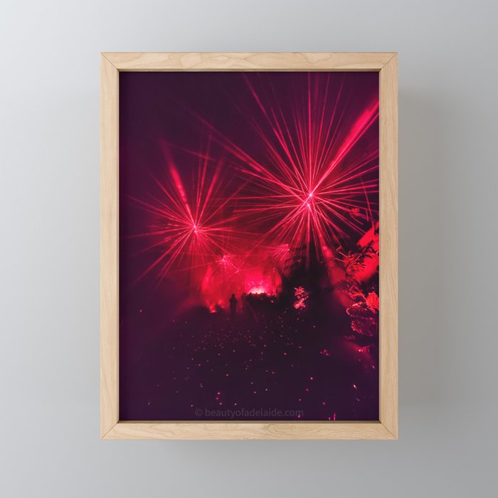 "Light maze" - Light cycles laser light show Adelaide South Australia Framed Mini Art Print