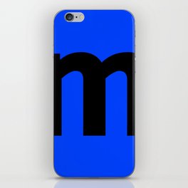 letter M (Black & Blue) iPhone Skin