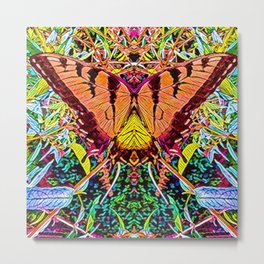 Eastern Swallowtail Butterfly Digital Art Metal Print