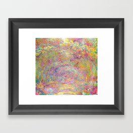 Path under the Rose Trellises. Claude Monet. 1918-1924. Framed Art Print