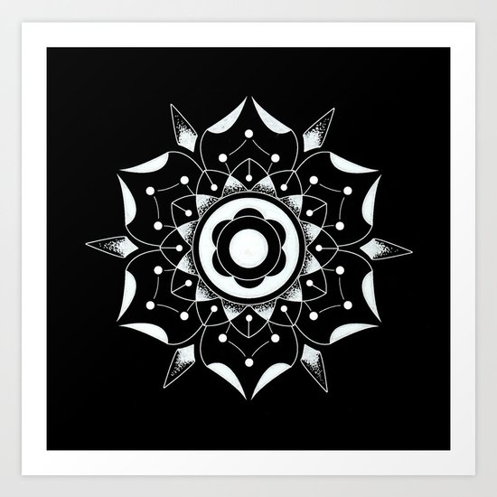 Geometric Flower Art Print