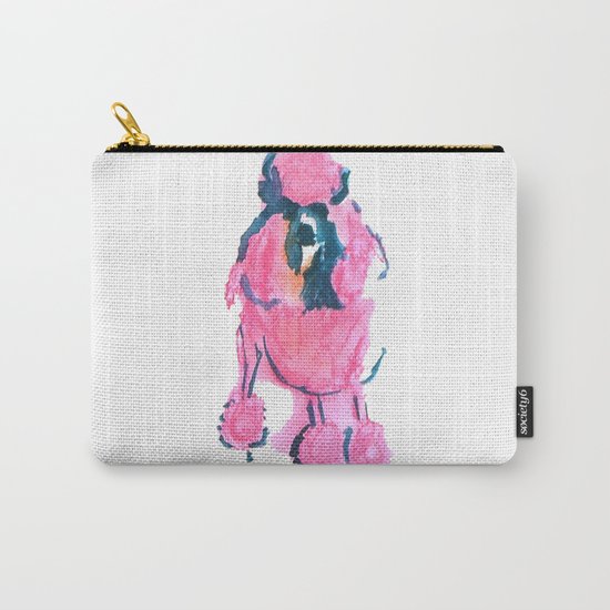 Pink Poodle Carry-All Pouch