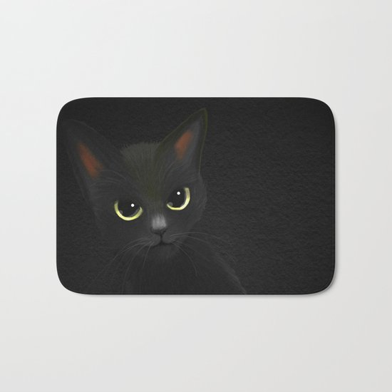 Dark and black Bath Mat