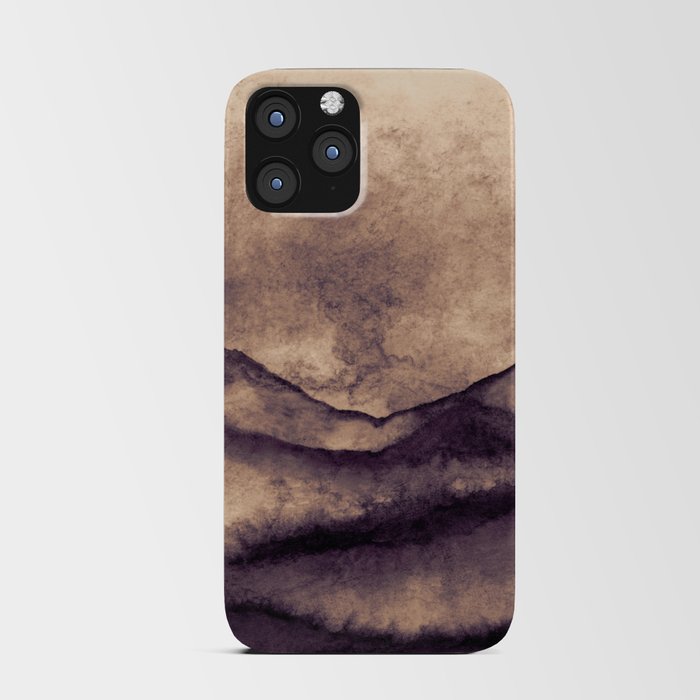 Chocolate Brown Mountain Landscape iPhone Card Case