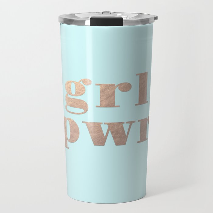 GRL PWR - rose gold Travel Mug