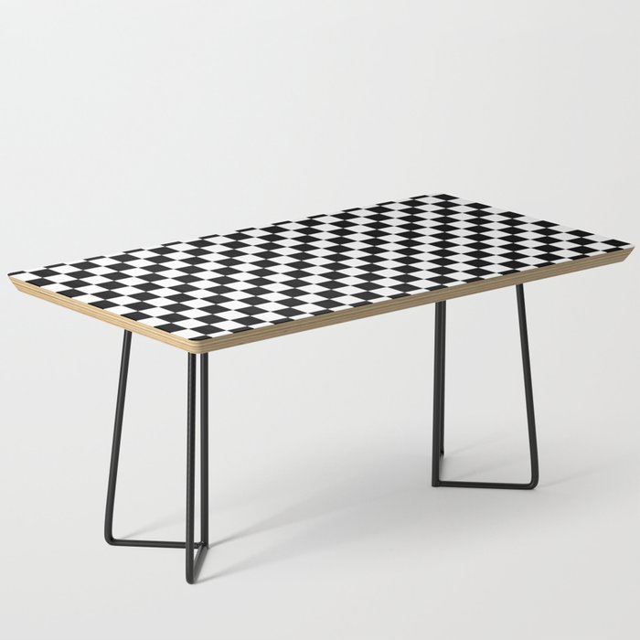 Black and White Seamless Checkered Pattern Coffee Table