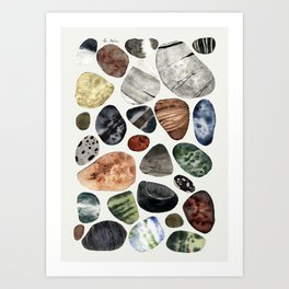  beach pebbles Art Print