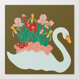 Enchanté Swans Canvas Print