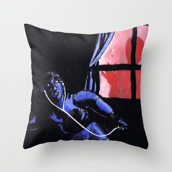 "Scariest Listening Experiences" by Cap Blackard Throw Pillow