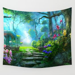 Fascinating Gorgeous Idyllic Dreamy Magic Garden UHD Wall Tapestry