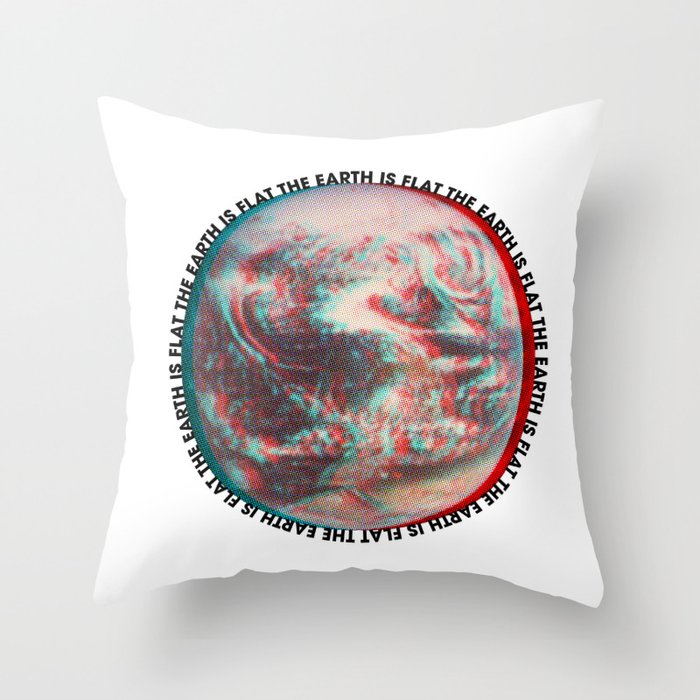 Ce N'est Pas Plat [This is Not Flat] Throw Pillow