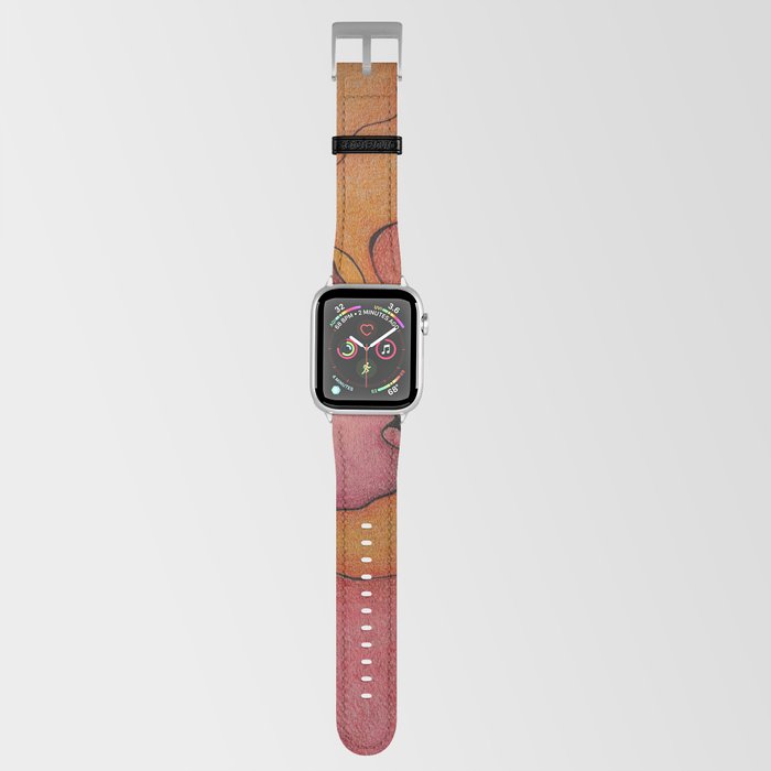 Hand Painted - Pink Cirles Apple Watch Band