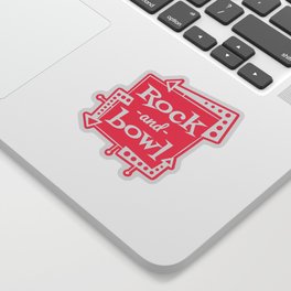 Bowling Cut Out Quote Rock And Bowl Sticker