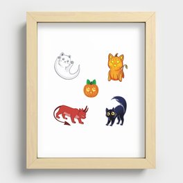 Halloween Cats Recessed Framed Print