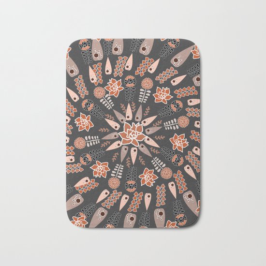 Floral whirl Bath Mat