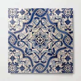 Beautiful Blue Portuguese tile - Azulejo Metal Print