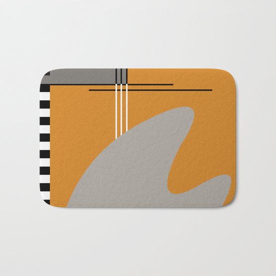 ABSTRACT IN ORANGE Bath Mat