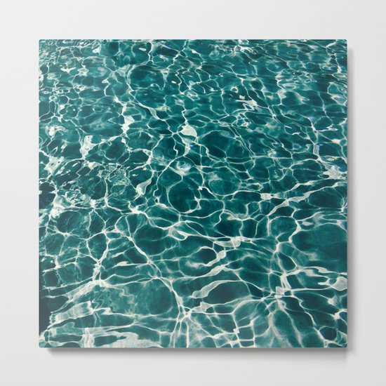SEA - blue , white ocean , waves , clear , clarity Metal Print