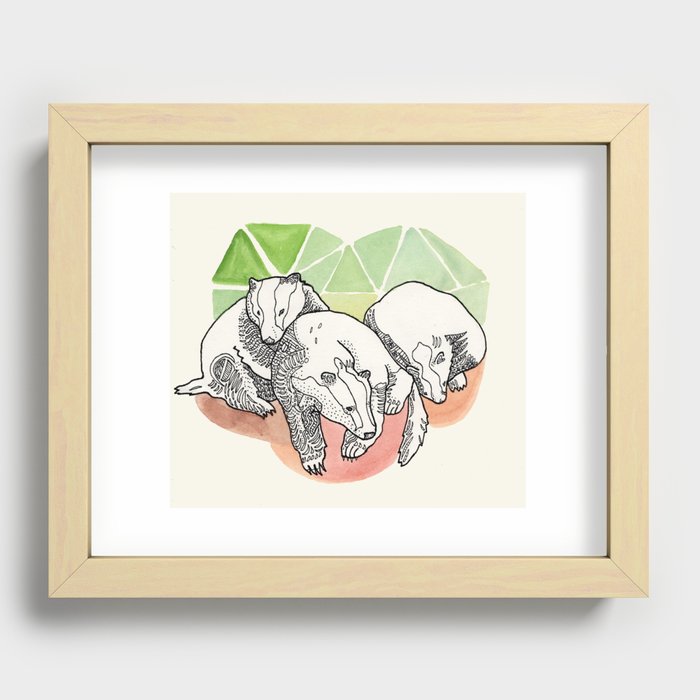 Bumbling like a Badger Recessed Framed Print