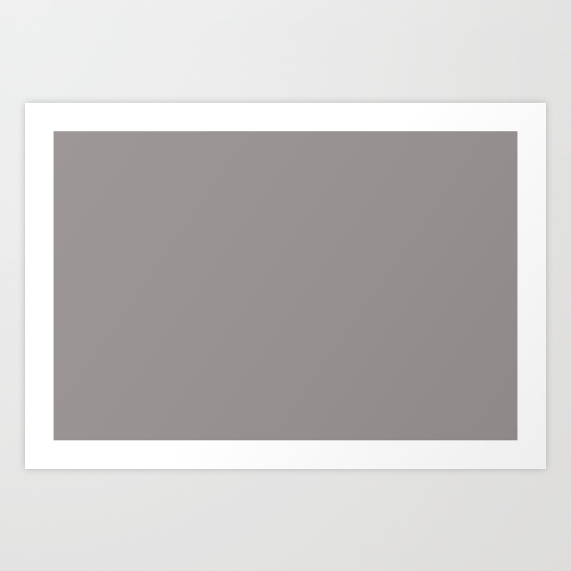 Sherwin Williams Slate Violet Muted Grayish Purple Sw 9155 Solid Color Art Print By Simplysolids Society6