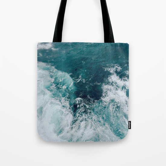 Ocean Waves (Teal) Tote Bag