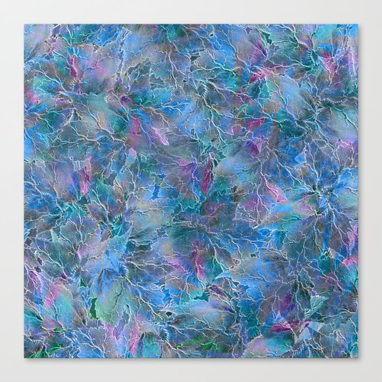 Frozen Leaves Canvas Print