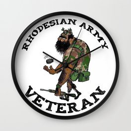 Rhodesian Army Veteran (Color) Wall Clock