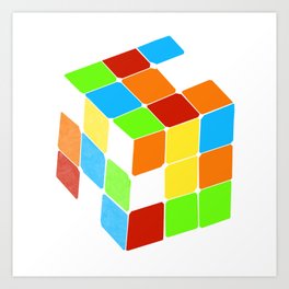 Rubiks Cube  Art Print