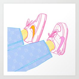 AF1 Jester XX Chunky Sneaker Pastel - Sneakerhead & Streetwear Fashion Print Art Print