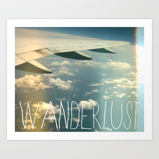 wanderlust airplane Art Print