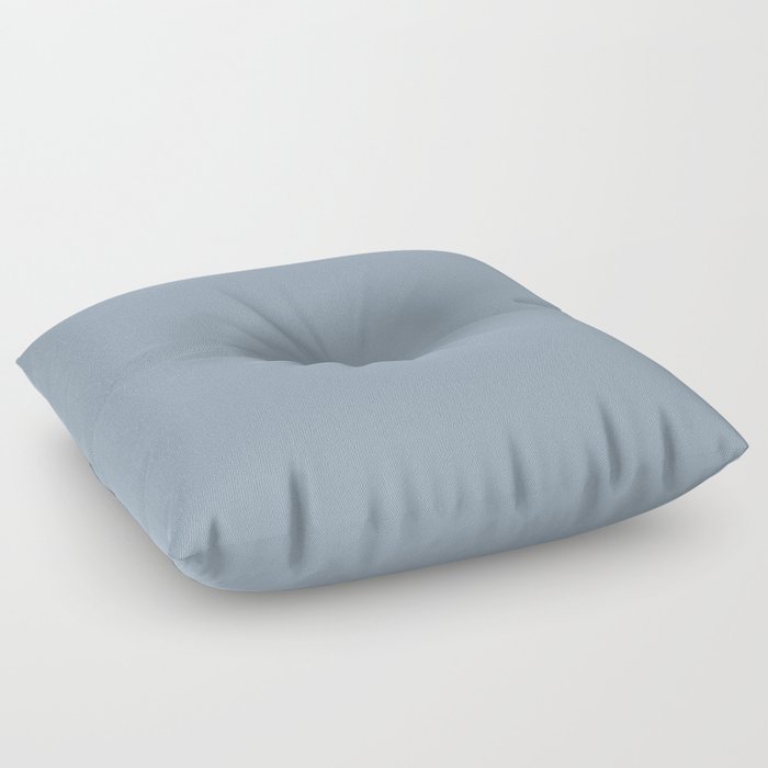 Cadet Grey - Gray Solid Color Popular Hues Patternless Shades of Gray Collection Hex #91a3b0 Floor Pillow