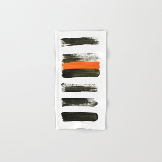 orange stripes Hand & Bath Towel